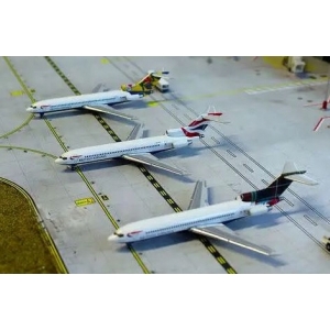 ZESTAW: Boeing 727-200 Brtiish - 3 szt - 1:400 GEMINI
