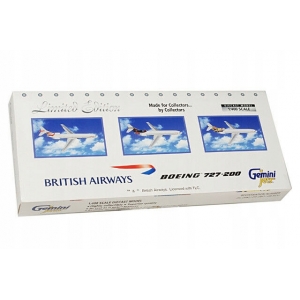 ZESTAW: Boeing 727-200 British - 3 szt - 1:400 GEMINI