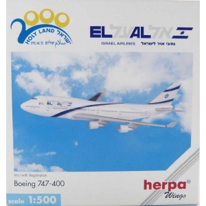 Model Boeing 747-400 El Al Israel 1:500 UNIKAT