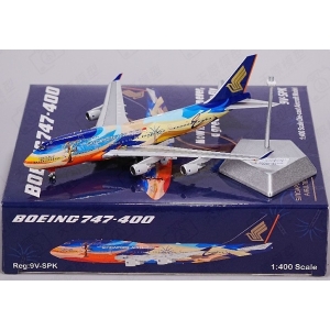 Model Boeing 747-400 SINGAPORE Tropical 1:400 9V-SPK