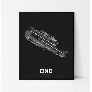 Plakat Aerodecor DXB 61x91 BLACK