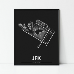 Plakat Aerodecor JFK 30x40 BLACK