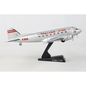 Model DC3 TWA Trans World Airl. 1:144 PRZECENIONY